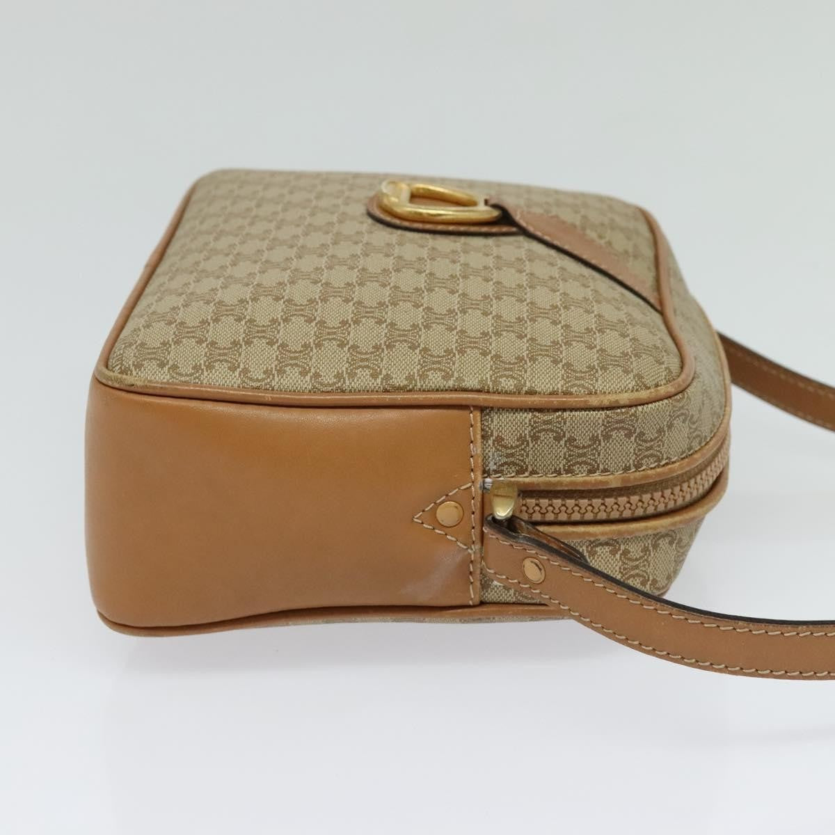 Celine Macadam Shoulder Bag PVC Leather, BEIGE, CANVAS, Shoulder bag