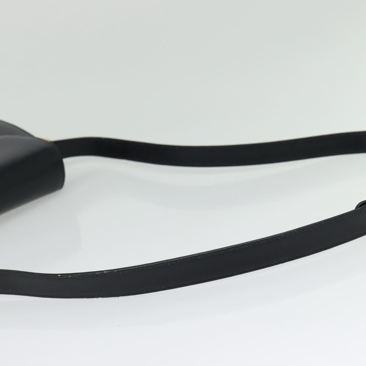 Gucci Vintage Flap Crossbody Bag Leather, NAVY, LEATHER, Shoulder bag