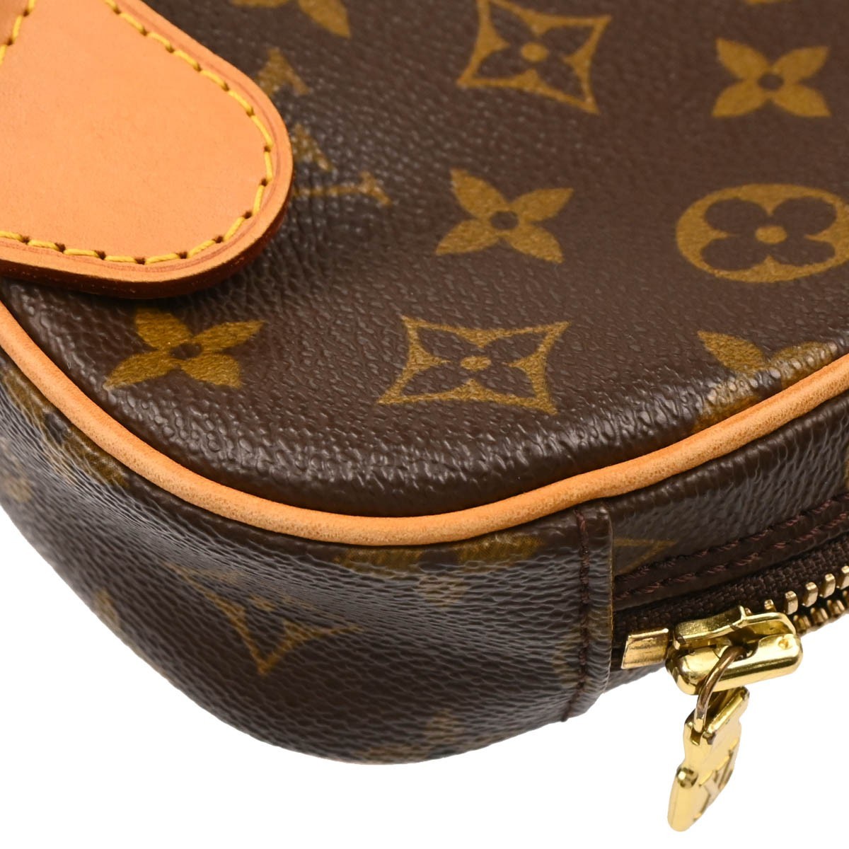 Louis Vuitton Pochette Gange Monogram Canvas, BROWN, CANVAS, Clutche & pouche