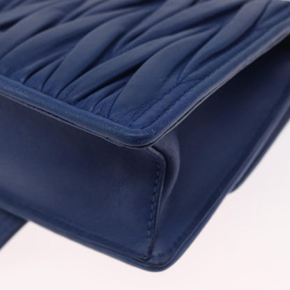 Miu Miu Madras Crystal Buckle Shoulder Bag Leather, Blue, Leather, Shoulder Bag