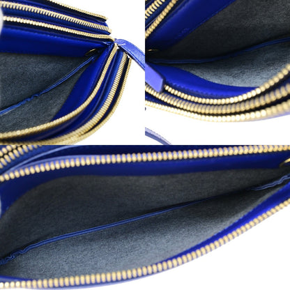 Celine Trio Crossbody Bag Leather, BLUE, LEATHER, Crossbody bag