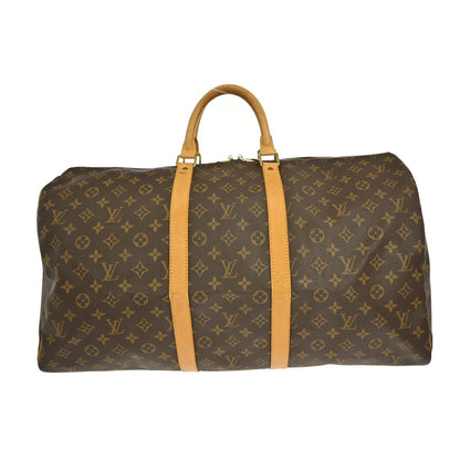 Louis Vuitton Keepall Bag Monogram Canvas, BROWN, CANVAS, Travel bag