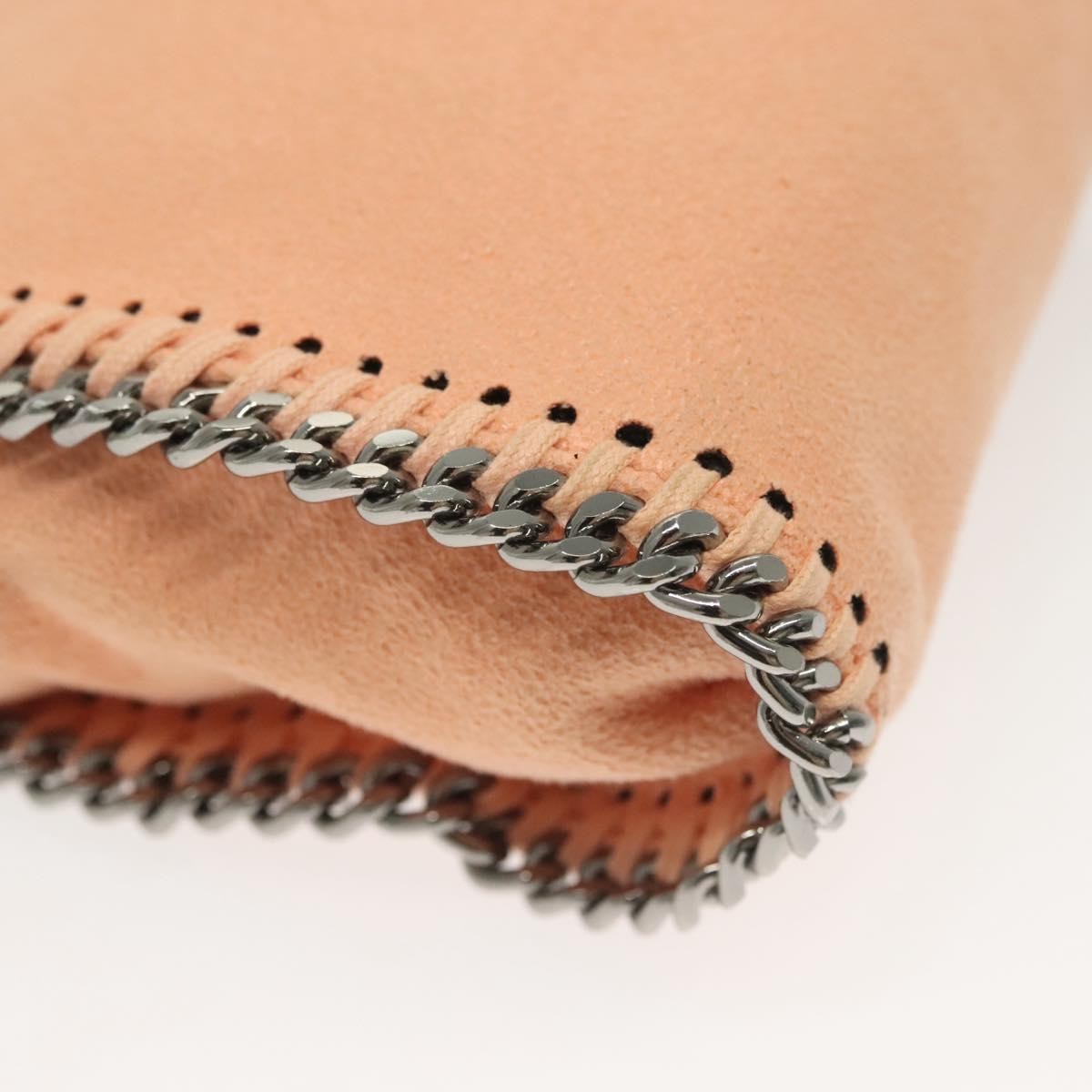 Stella McCartney Falabella Fold Over Crossbody Bag Suede, PINK, SUEDE, Shoulder bag