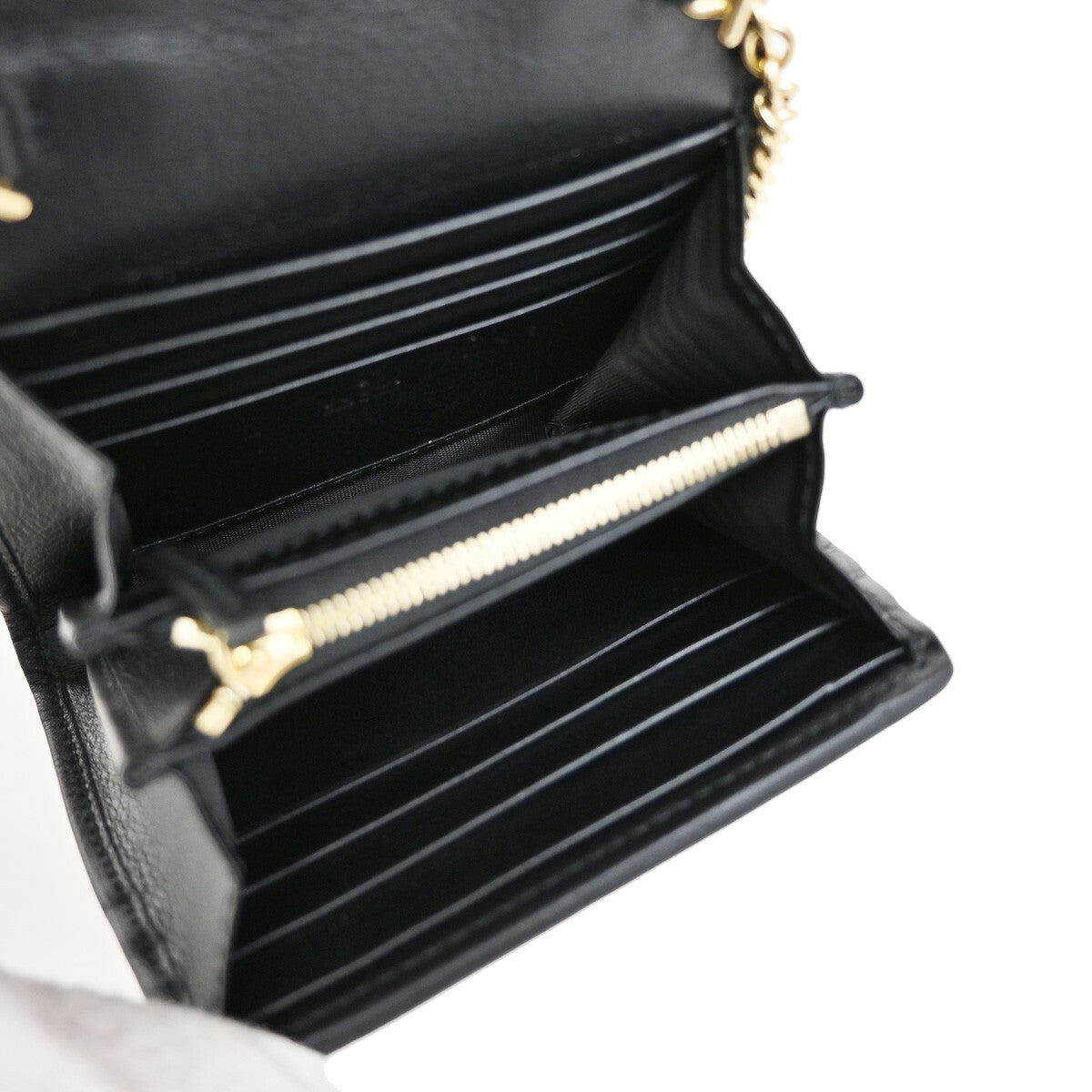 Gucci Blondie NM Chain Flap Bag Leather, BLACK, LEATHER, Shoulder bag