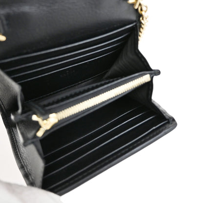 Gucci Blondie NM Chain Flap Bag Leather, BLACK, LEATHER, Shoulder bag