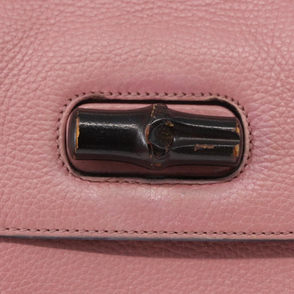 Gucci Bamboo Daily Top Handle Bag Leather, PINK, LEATHER, Handbag