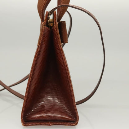 Salvatore Ferragamo Convertible Vara Bow Tote Leather, BROWN, LEATHER, Handbag