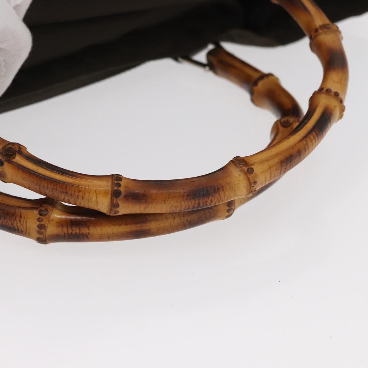 Gucci Bamboo tote bag Nylon, KHAKI, NYLON, Tote bag