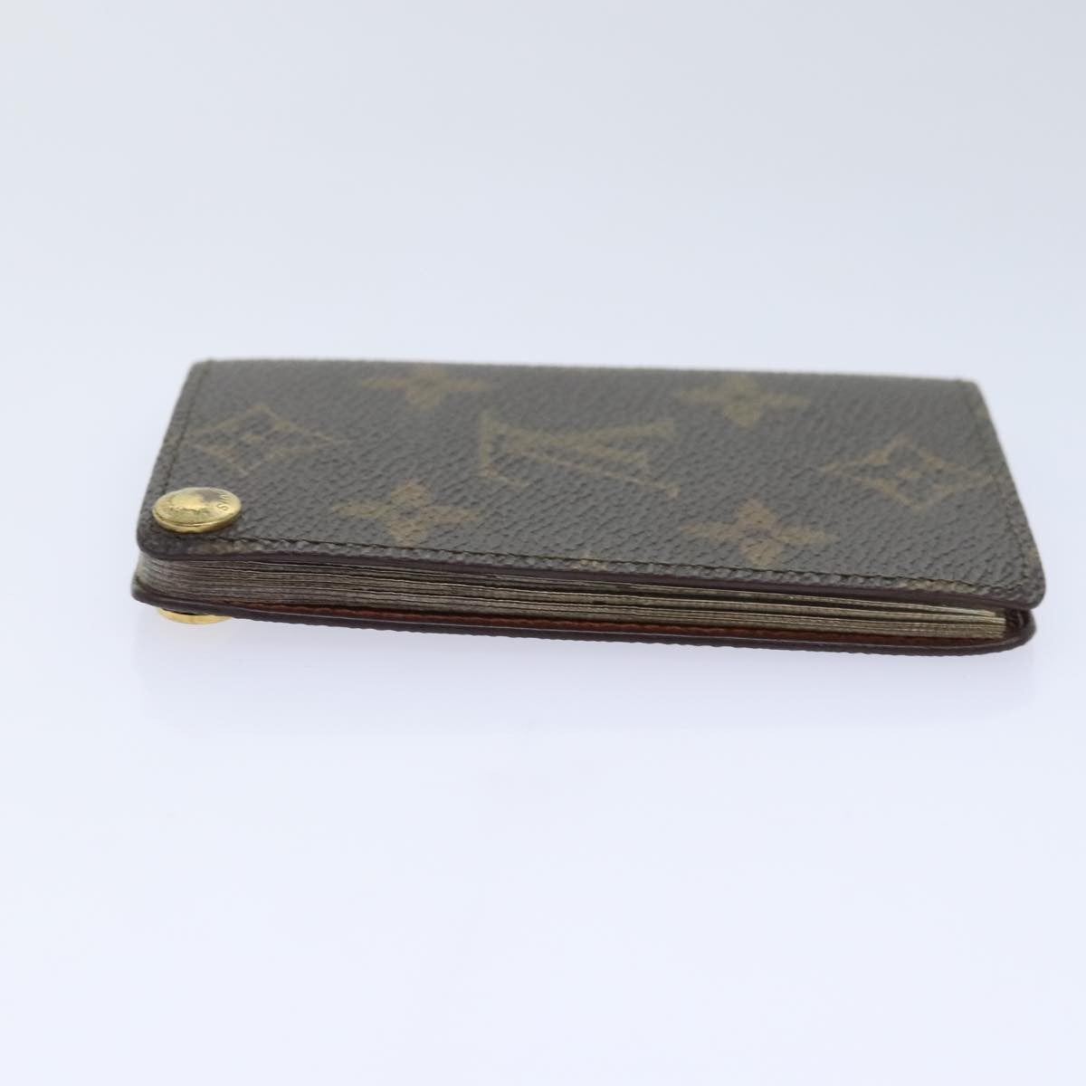 Louis Vuitton Porte Cartes Pression Card Case Monogram Canvas, BROWN, CANVAS, Card Holders