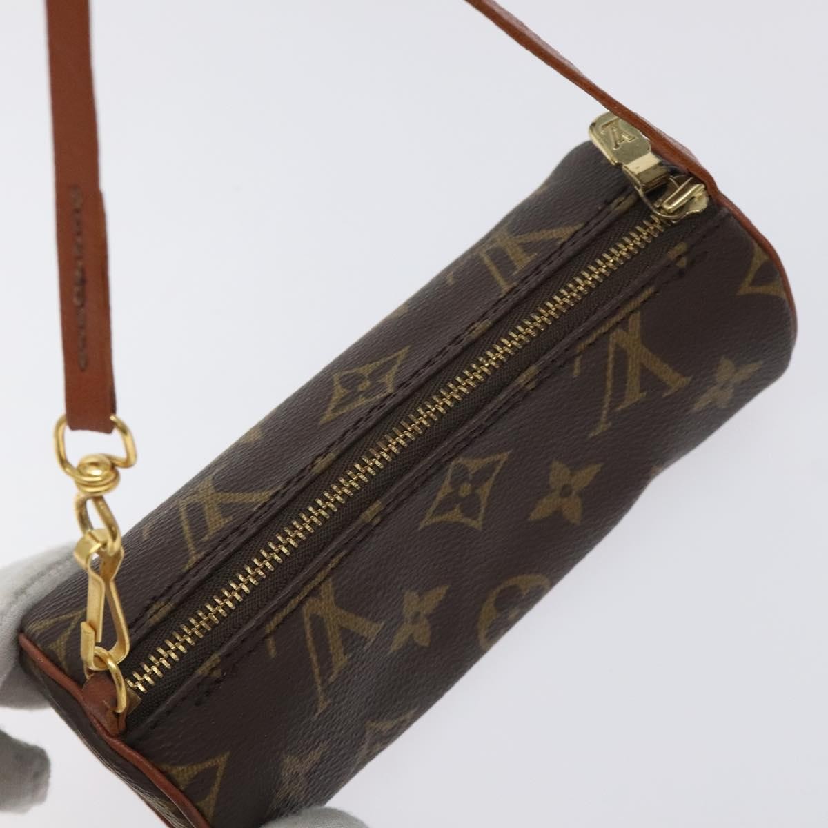 Louis Vuitton Papillon Pochette Monogram Canvas, BROWN, CANVAS, Handbag