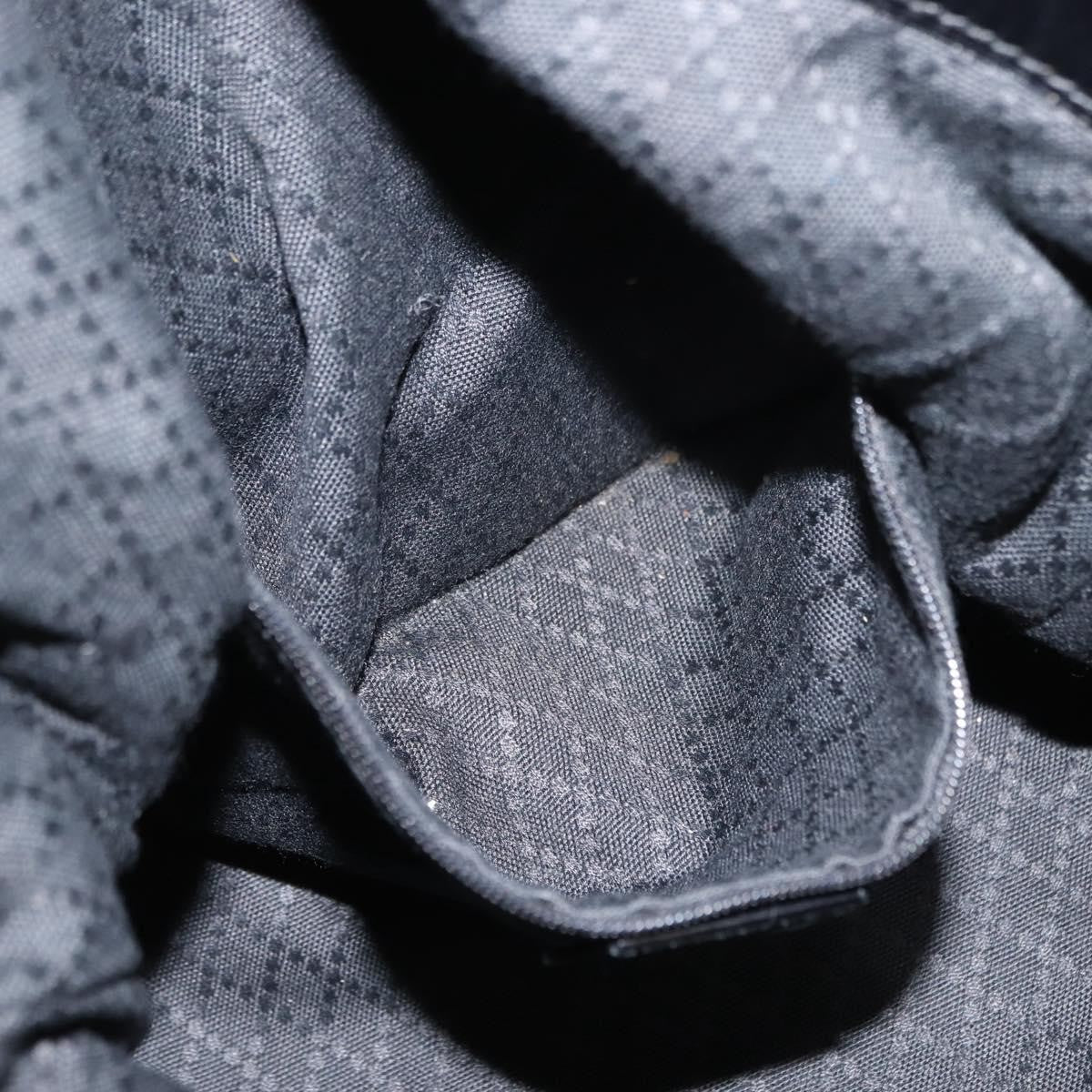 Gucci Vintage Bamboo Handle Open Hobo Nylon, BLACK, NYLON, Handbag