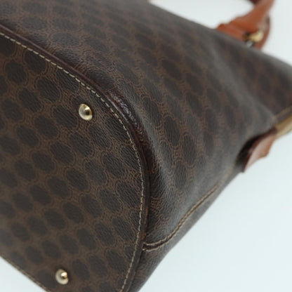 Celine Vintage Macadam Handbag Canvas, BROWN, CANVAS, Handbag
