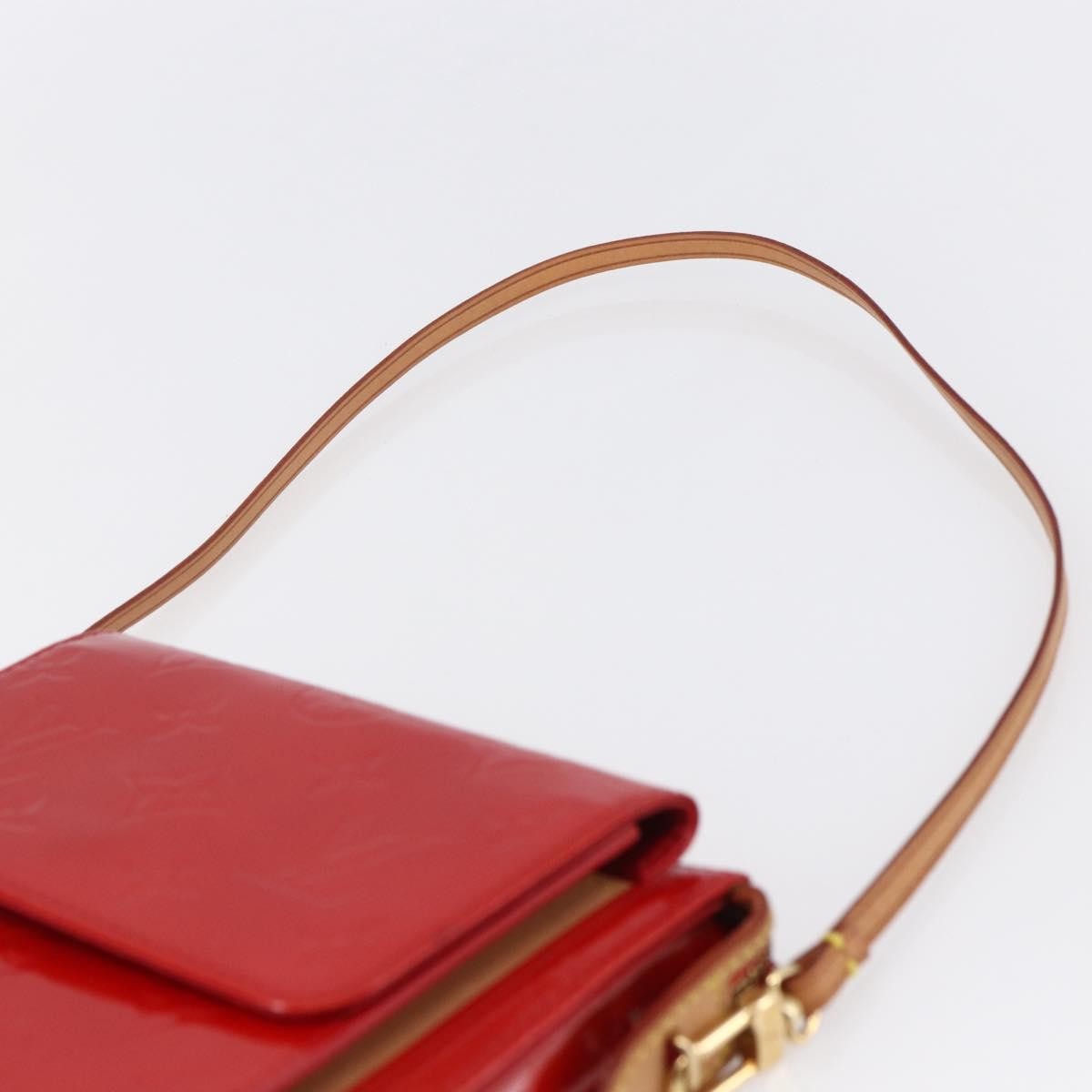 Louis Vuitton Mott Handbag Monogram Vernis, RED, PATENT_LEATHER, Clutche & pouche
