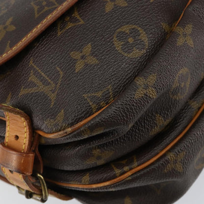 Louis Vuitton Saumur Handbag Monogram Canvas, BROWN, CANVAS, Shoulder bag