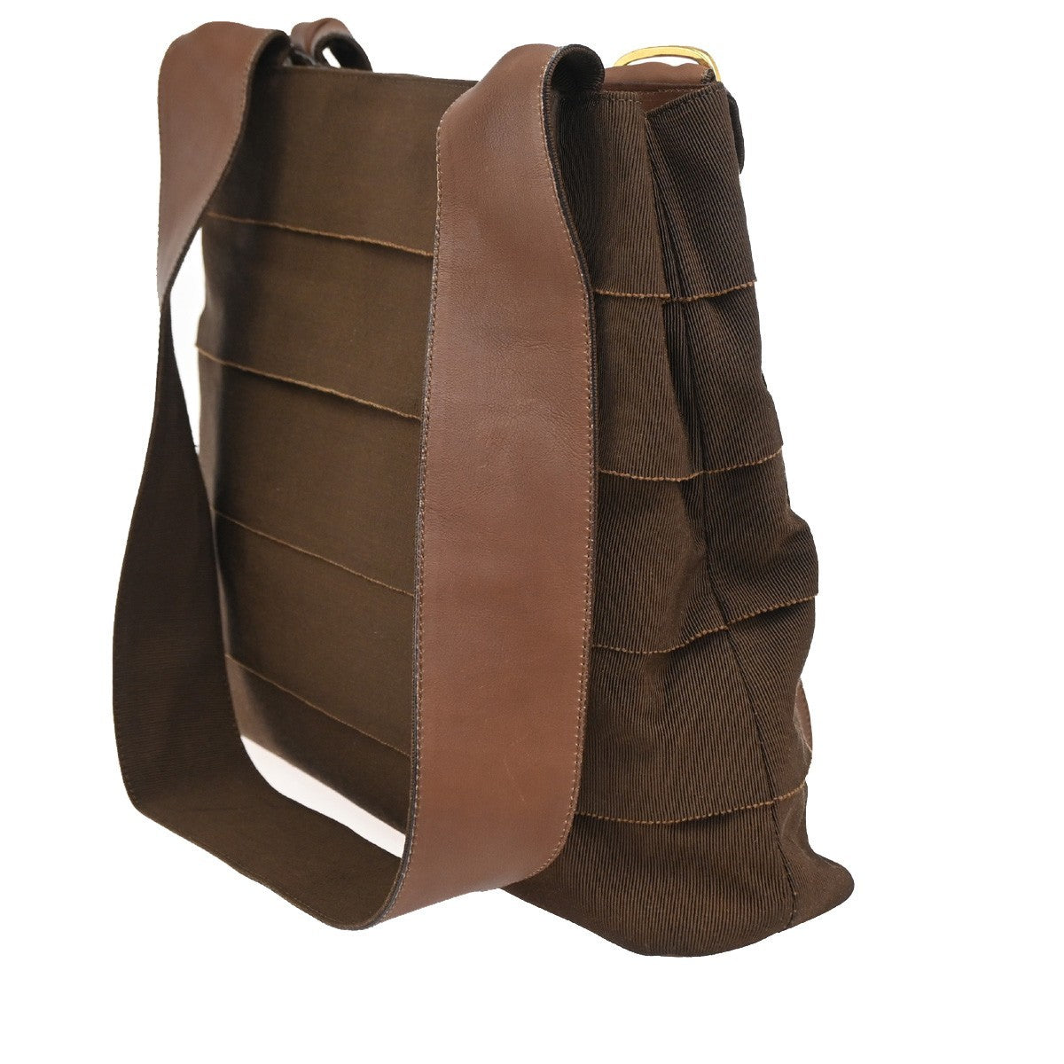 Salvatore Ferragamo Vara shoulder Bag Canvas, BROWN, CANVAS, Shoulder bag