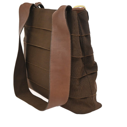 Salvatore Ferragamo Vara shoulder Bag Canvas, BROWN, CANVAS, Shoulder bag