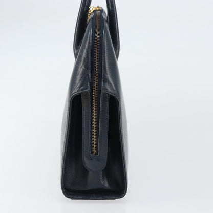 Salvatore Ferragamo Gancini handbag Leather, NAVY, LEATHER, Handbag