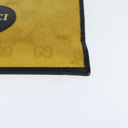Gucci Off The Grid Zip Pouch GG Econyl, YELLOW, CANVAS, Clutche & pouche