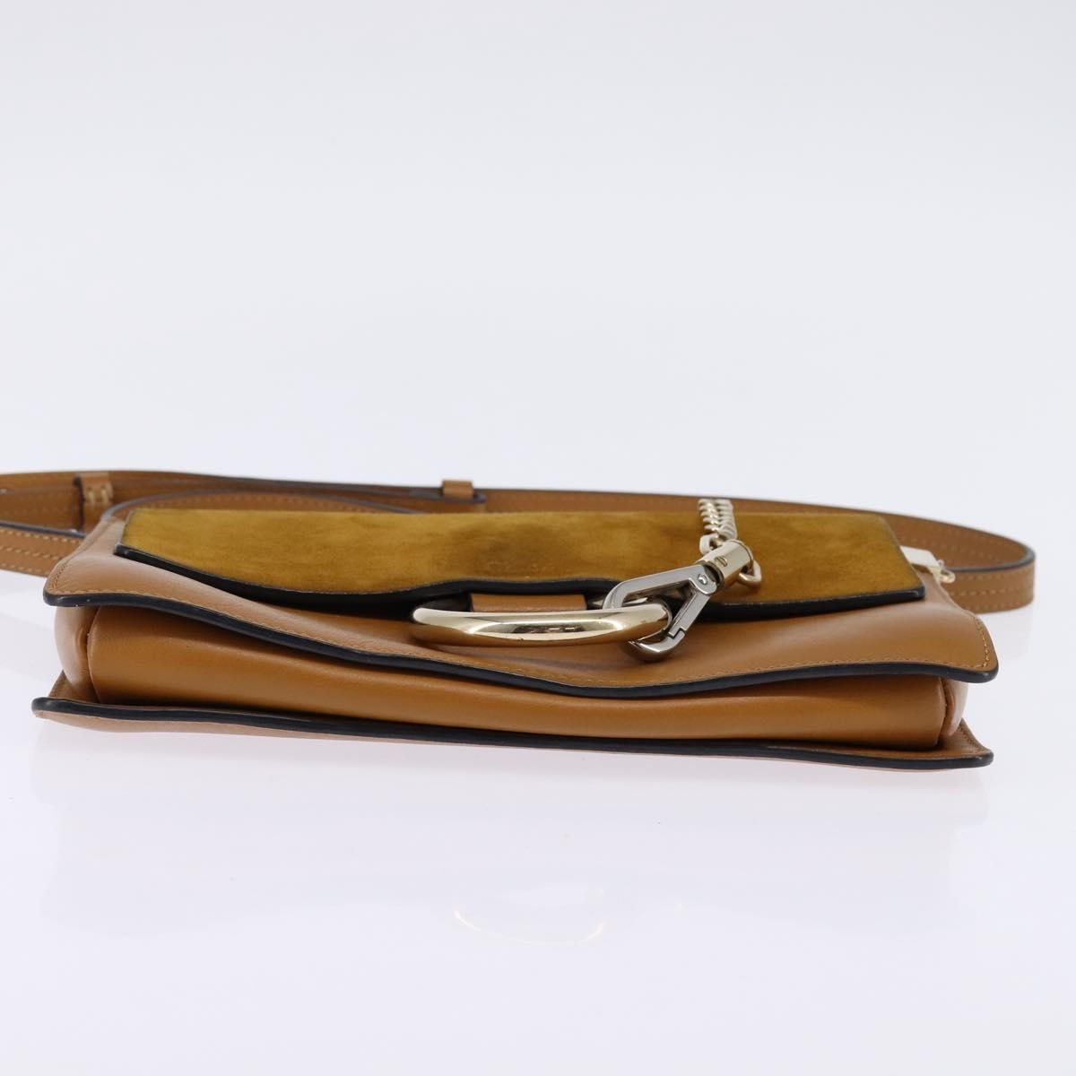 Chloe Faye Shoulder Bag Leather and Suede, BEIGE, SUEDE, Shoulder bag