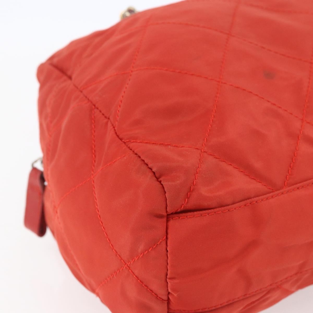 Prada Chain Shoulder Bag Tessuto, ORANGE, NYLON, Shoulder bag