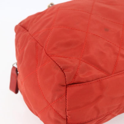 Prada Chain Shoulder Bag Tessuto, ORANGE, NYLON, Shoulder bag