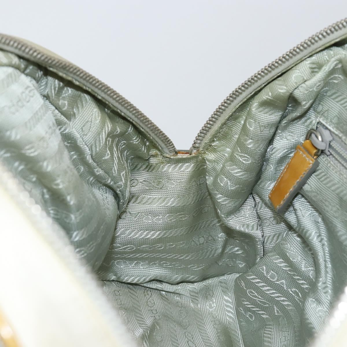 Prada Vintage Zip Handbag Tessuto, SILVER, NYLON, Handbag