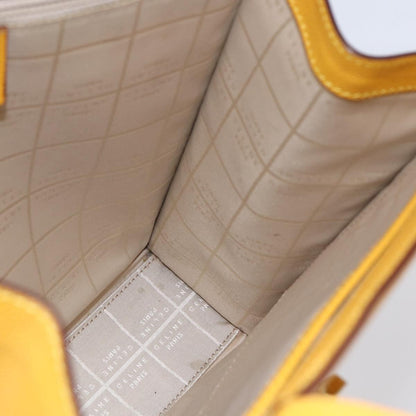 Celine Vintage Shoulder Bag Leather, YELLOW, LEATHER, Shoulder bag