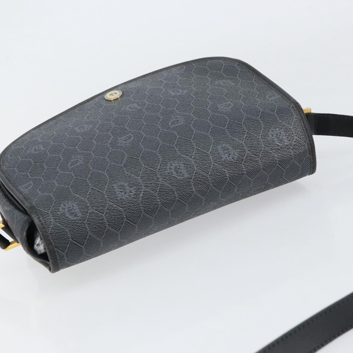 Christian Dior Vintage Honeycomb Shoulder Bag Canvas, BLACK, CANVAS, Shoulder bag