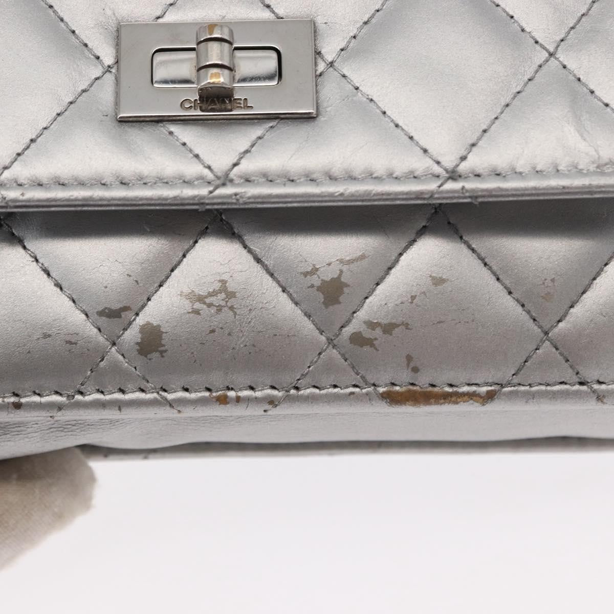 Chanel Reissue 2.55 Wallet on Chain Quilted Lambskin, SILVER, LEATHER, Shoulder bag