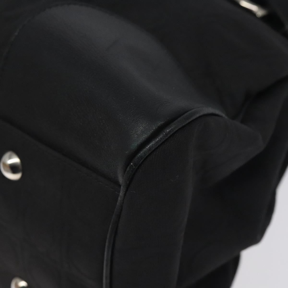 Salvatore Ferragamo Gancini handbag Nylon, BLACK, NYLON, Handbag