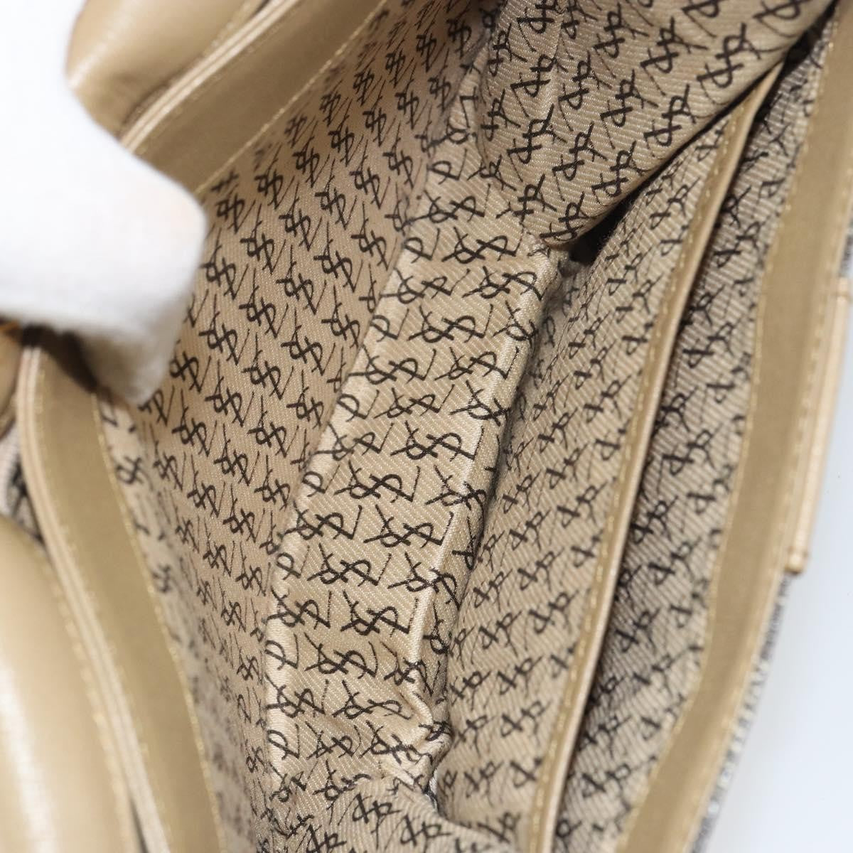 Saint Laurent Vintage Shoulder Bag PVC Leather, BEIGE, PVC, Shoulder bag