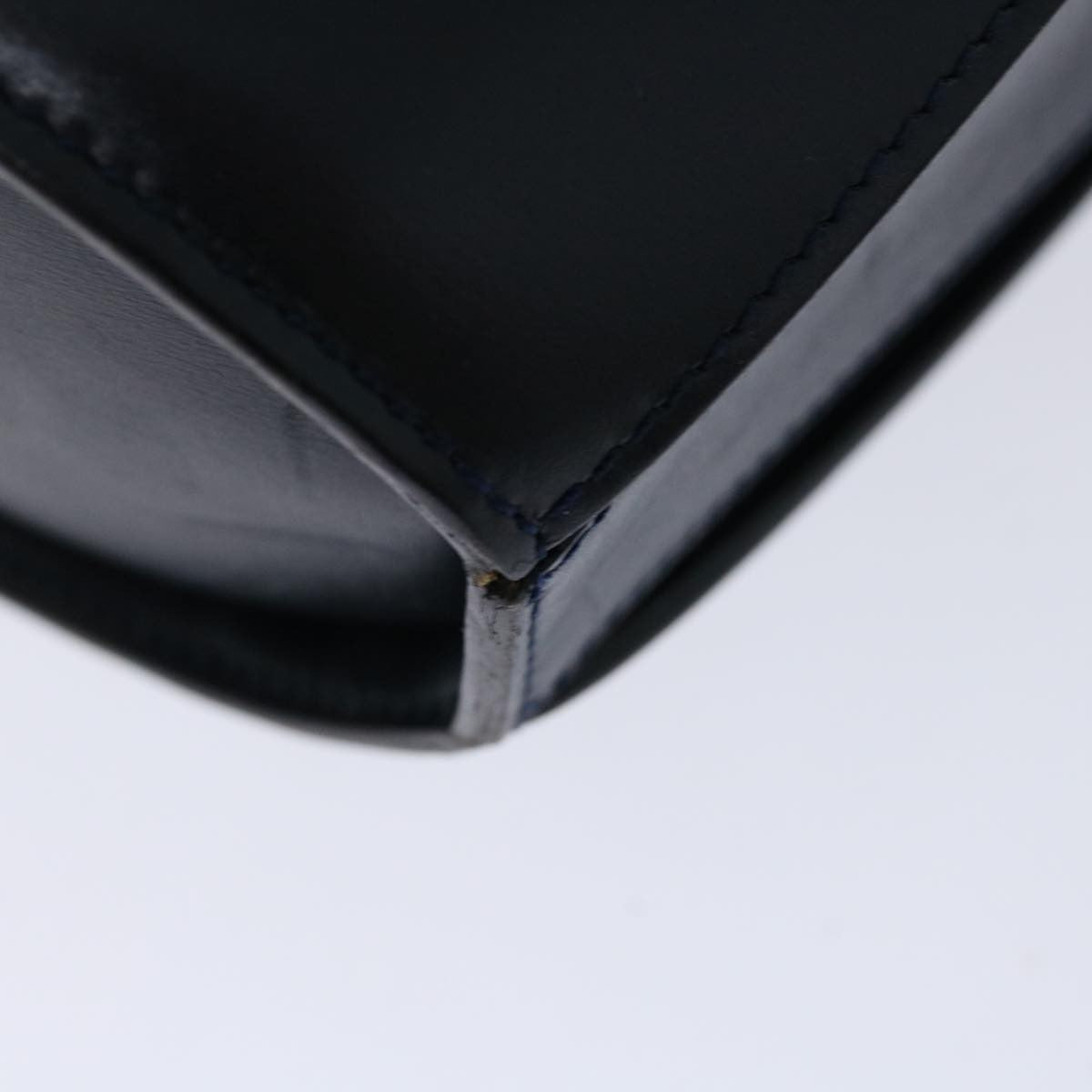 Celine Vintage Circle Logo Crossbody Bag Leather, NAVY, LEATHER, Crossbody bag