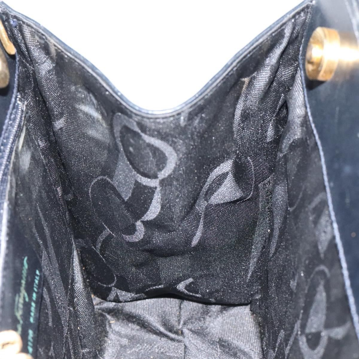 Salvatore Ferragamo Convertible Vara Bow Tote Leather, NAVY, LEATHER, Tote bag