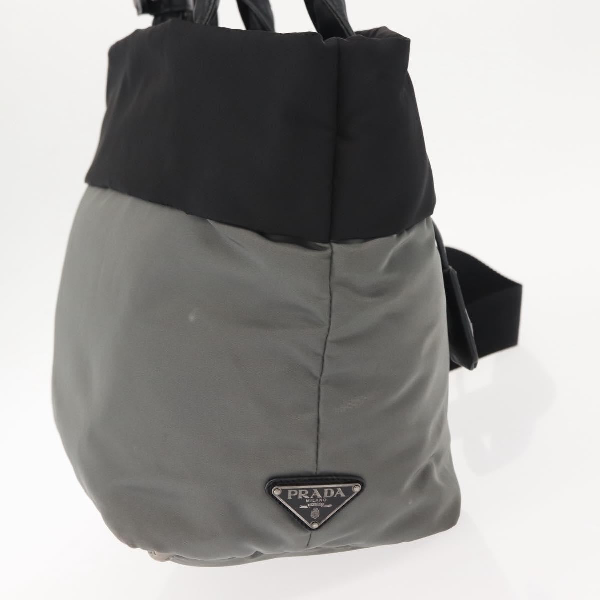 Prada Convertible Double Tote Tessuto, BLACK, NYLON, Handbag