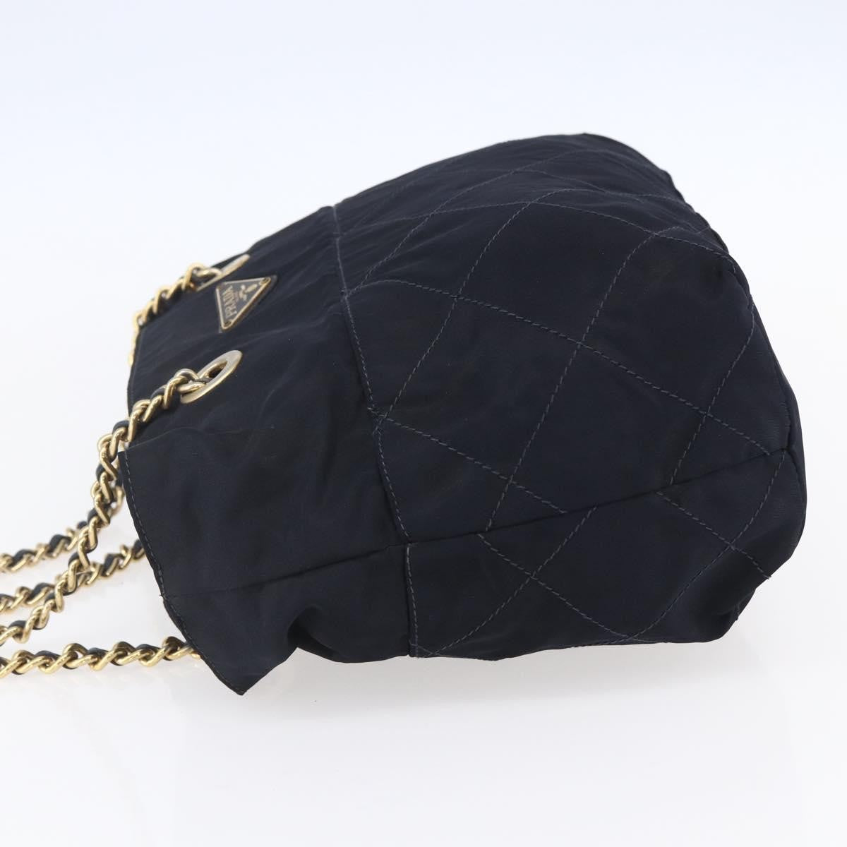 Prada Re-Edition 1995 Chain Tote Quilted Re-Nylon, NAVY, NYLON, Shoulder bag