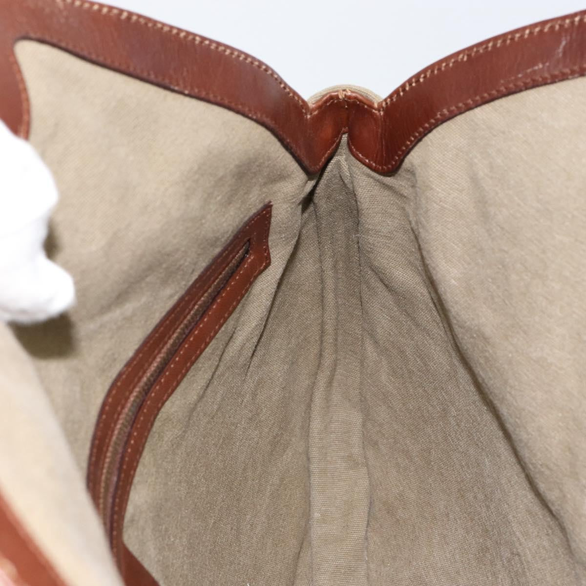 Gucci Vintage Bamboo Hobo Canvas, BEIGE, CANVAS, Handbag