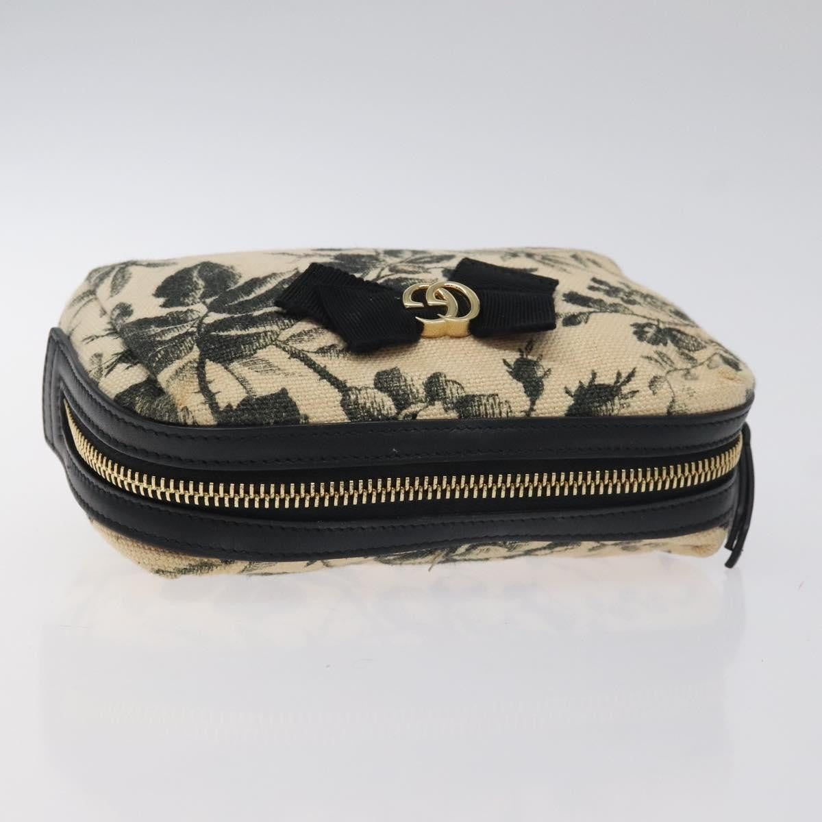 Gucci GG Marmont Pouch Coated Canvas, BEIGE, CANVAS, Clutche & pouche