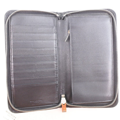 Saint Laurent Classic Zip Around Organizer Wallet Leather, BLACK, CALFSKIN, Wallets