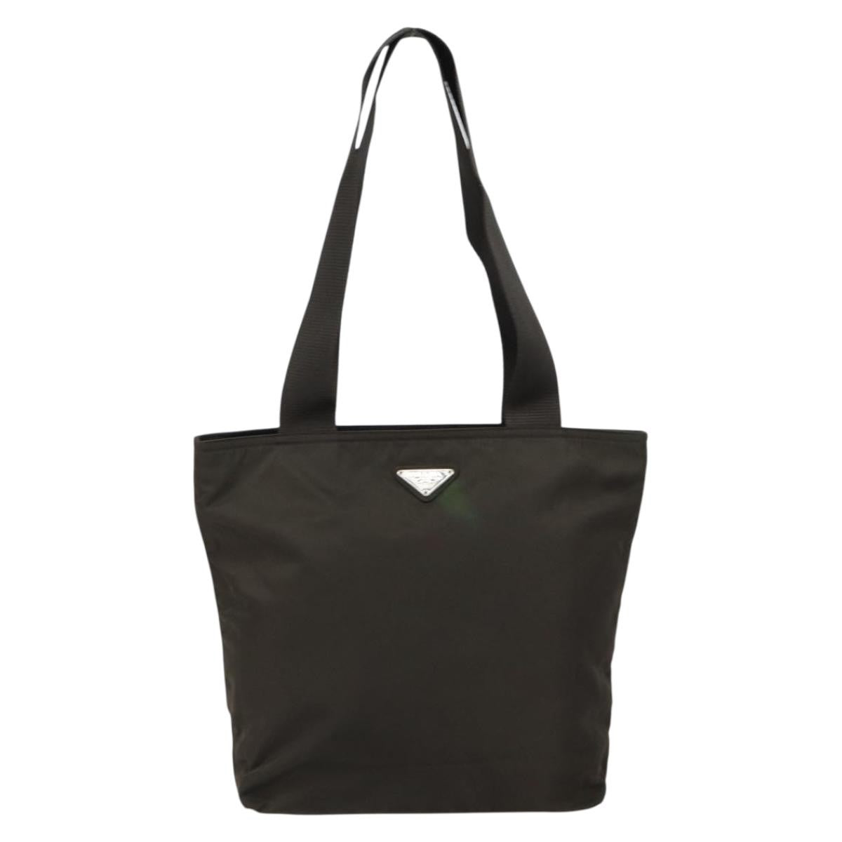 Prada Vintage Zip Tote Tessuto, KHAKI, NYLON, Tote bag