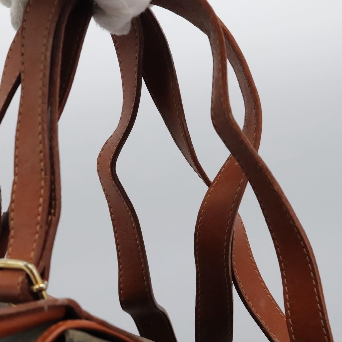 Fendi Pequin Front Pocket Backpack Coated Canvas, BROWN, CANVAS, Backpack