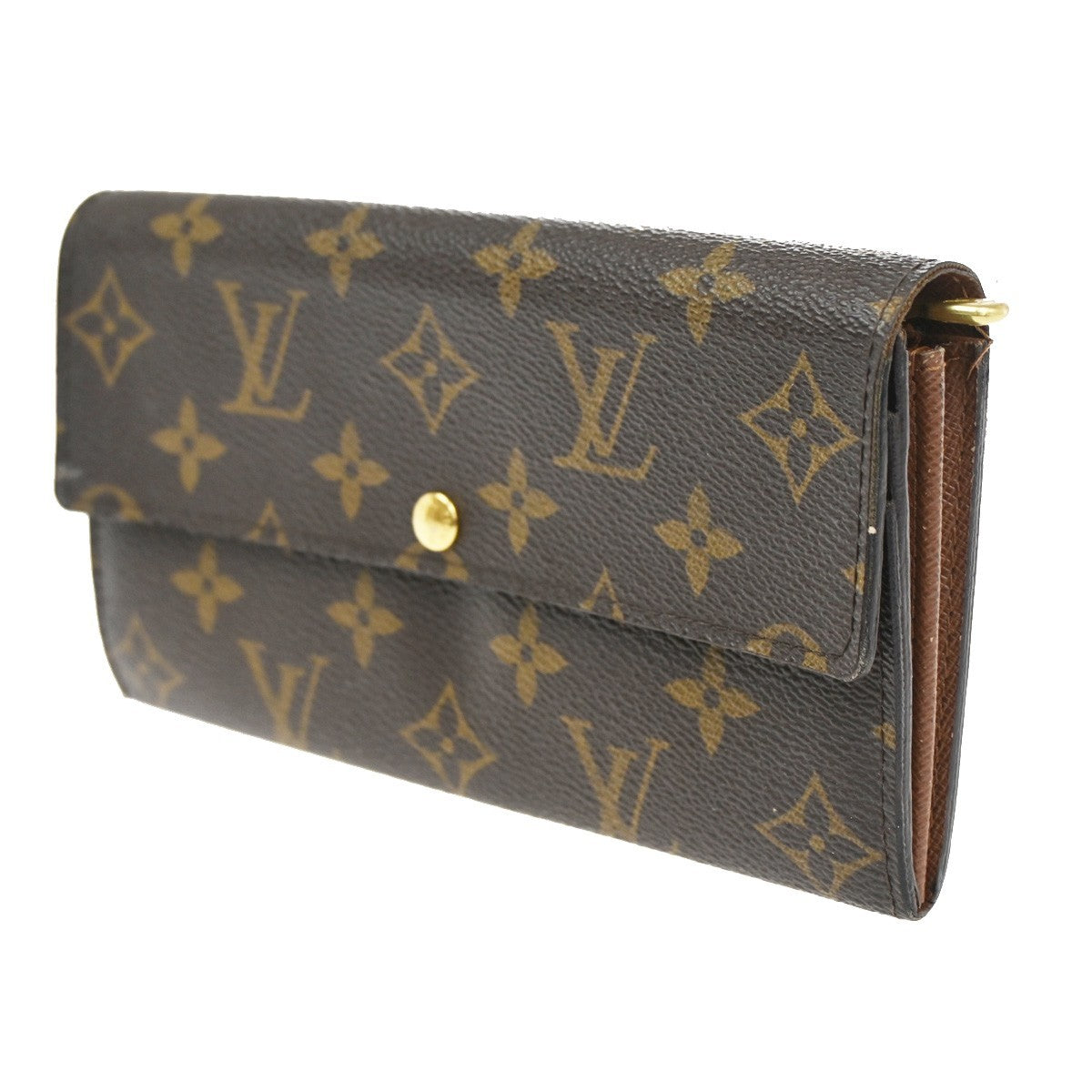 Louis Vuitton Vintage Sarah Wallet Monogram Canvas, BROWN, LEATHER, Wallets