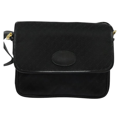 Loewe Flap Messenger Bag Canvas, BLACK, CANVAS, Shoulder bag