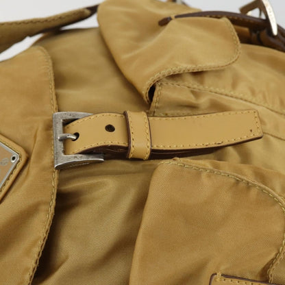 Prada Double Front Pocket Backpack Tessuto, BEIGE, NYLON, Backpack