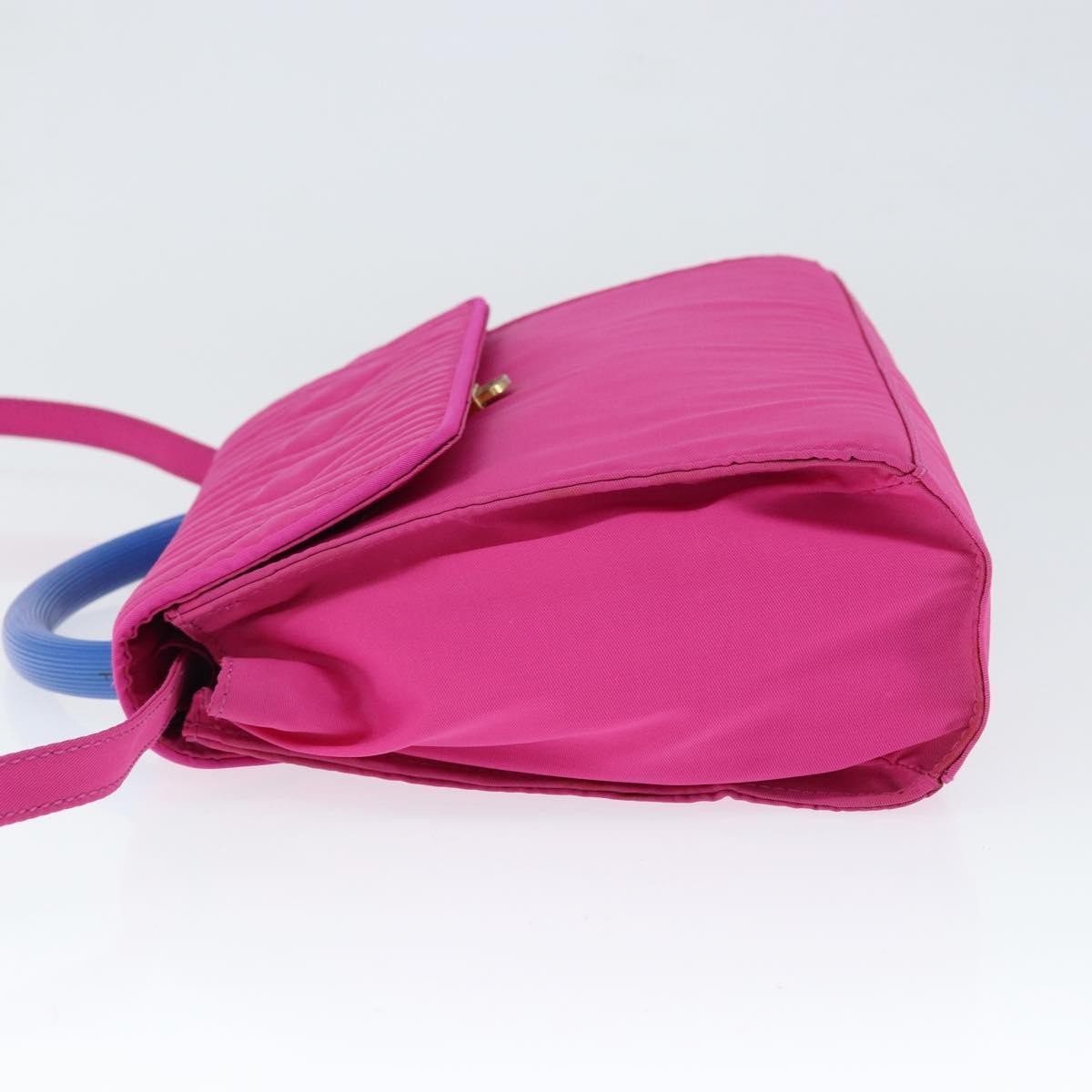 Fendi Top Handle Flap Bag Nylon, PINK, NYLON, Handbag