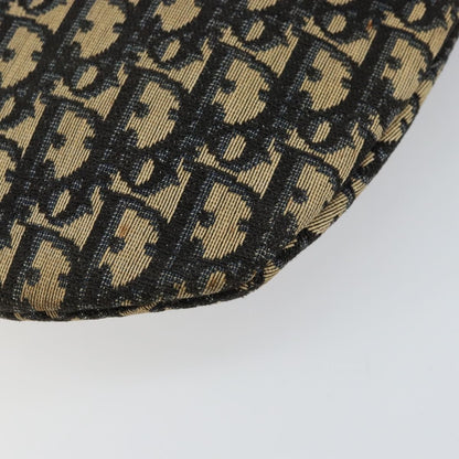 Christian Dior Vintage Trotter Shoulder Bag Canvas, NAVY, CANVAS, Shoulder bag