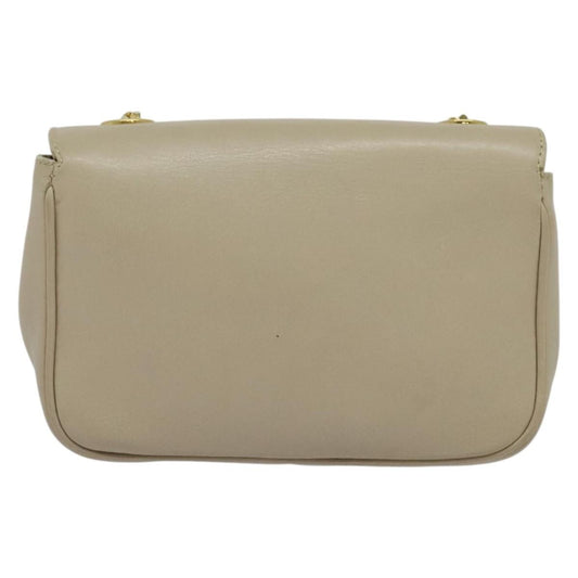 Celine Shoulder Bag Leather, BEIGE, LEATHER, Shoulder bag