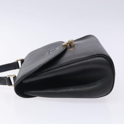 Burberry Vintage Handbag Leather, BLACK, LEATHER, Handbag