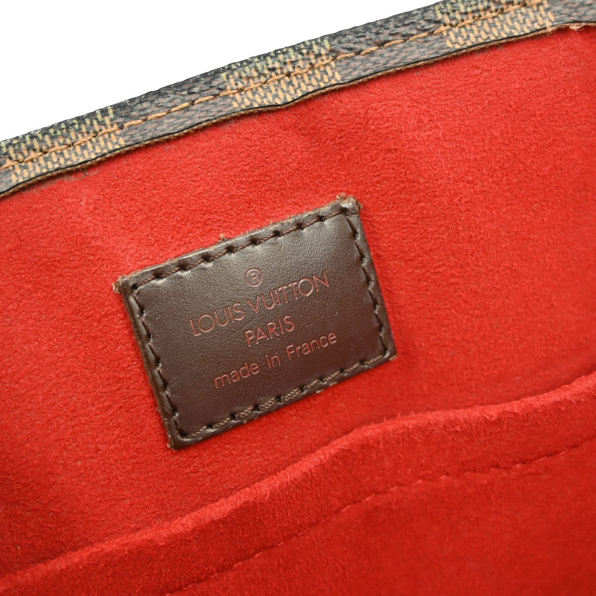 Louis Vuitton Sac Plat Bag Damier, BROWN, CANVAS, Tote bag