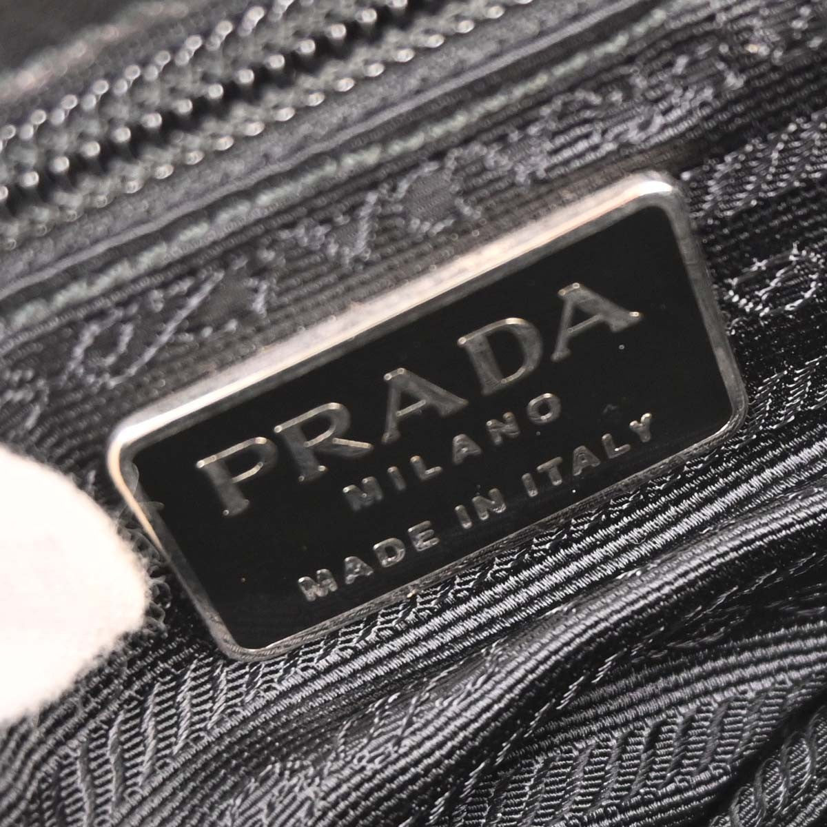 Prada Double Zip Crossbody Bag Tessuto, BLACK, NYLON, Shoulder bag