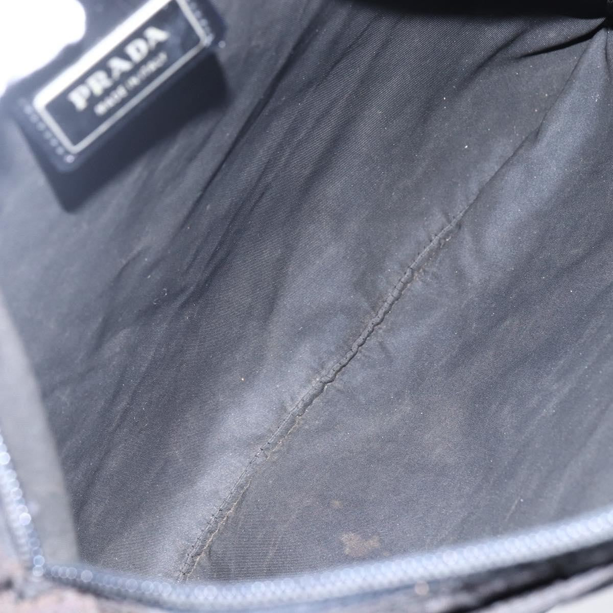 Prada Flat Messenger Bag Tessuto, BLACK, NYLON, Shoulder bag